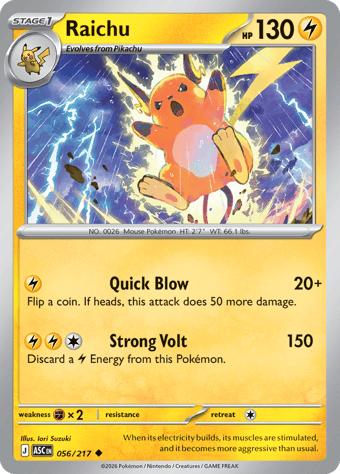 Raichu Ascended Heroes Pokemon Card