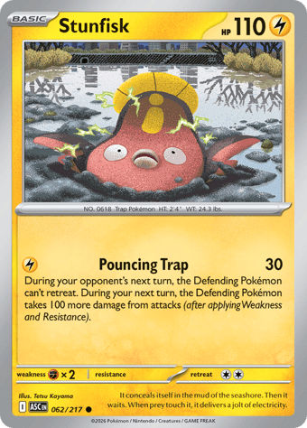 Stunfisk Ascended Heroes Pokemon Card