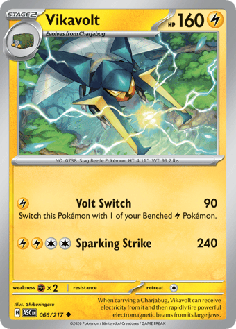 Vikavolt Ascended Heroes Pokemon Card
