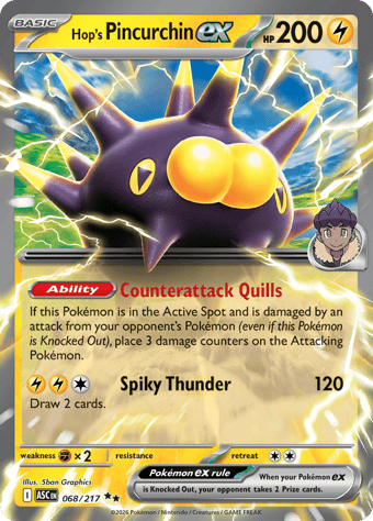 Hop's Pincurchin EX Ascended Heroes Pokemon Card