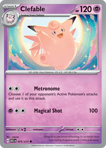 Clefable Ascended Heroes Pokemon Card