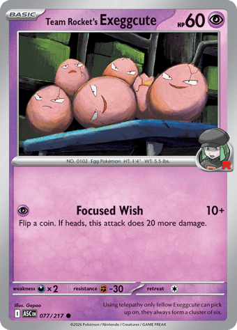 Team Rocket's Exeggcute Ascended Heroes Pokemon Card