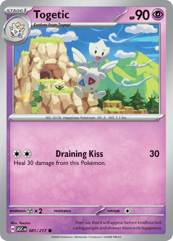 Togetic Ascended Heroes Pokemon Card