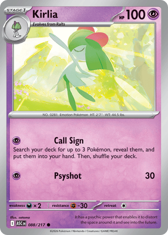 Kirlia Ascended Heroes Pokemon Card