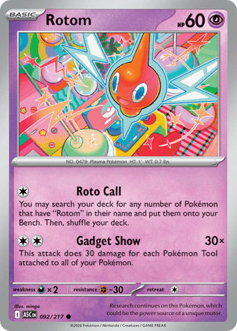 Rotom Ascended Heroes Pokemon Card