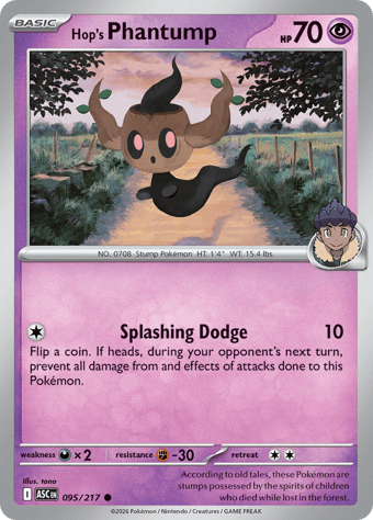 Hop's Phantump Ascended Heroes Pokemon Card