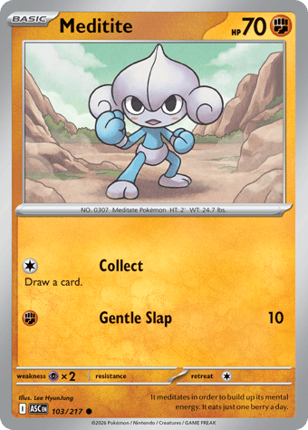 Meditite Ascended Heroes Pokemon Card