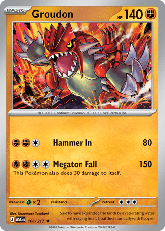 Groudon Ascended Heroes Pokemon Card