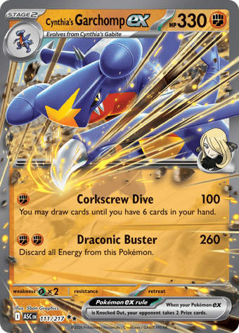 Cynthia's Garchomp EX Ascended Heroes Pokemon Card