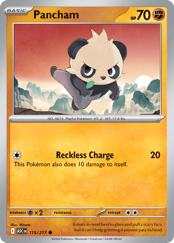Pancham Ascended Heroes Pokemon Card