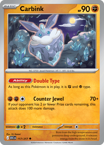 Carbink Ascended Heroes Pokemon Card