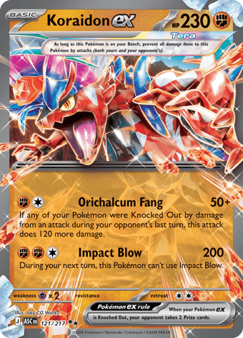 Koraidon EX Ascended Heroes Pokemon Card