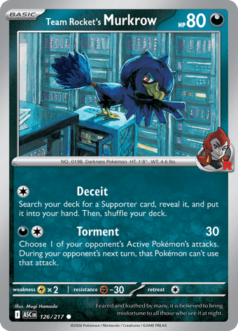 Team Rocket's Murkrow Ascended Heroes Pokemon Card
