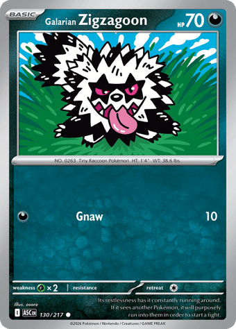 Galarian Zigzagoon Ascended Heroes Pokemon Card