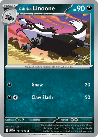 Galarian Linoone Ascended Heroes Pokemon Card