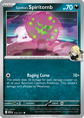 Cynthia's Spiritomb Ascended Heroes Pokemon Card