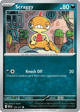Scraggy Ascended Heroes Pokemon Card