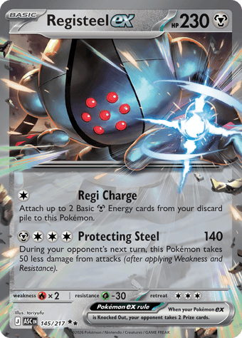 Registeel EX Ascended Heroes Pokemon Card
