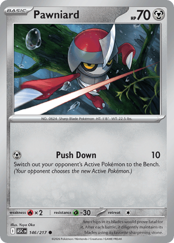 Pawniard Ascended Heroes Pokemon Card