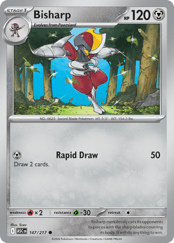 Bisharp Ascended Heroes Pokemon Card