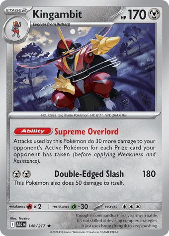 Kingambit Ascended Heroes Pokemon Card