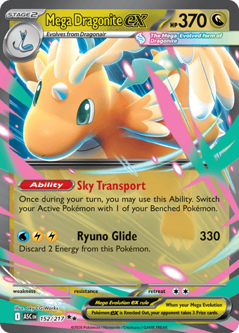 Mega Dragonite EX Ascended Heroes Pokemon Card