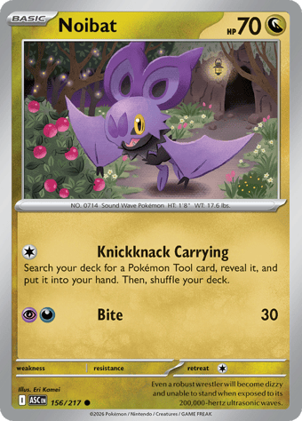 Noibat Ascended Heroes Pokemon Card