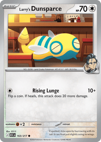 Larry's Dunsparce Ascended Heroes Pokemon Card