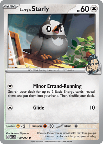 Larry's Starly Ascended Heroes Pokemon Card