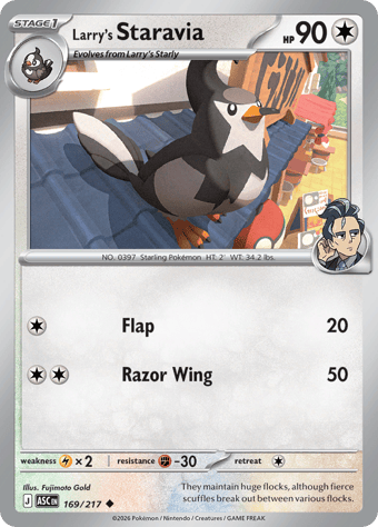Larry's Staravia Ascended Heroes Pokemon Card