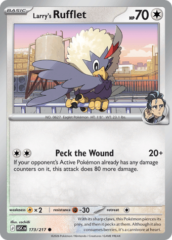 Larry's Rufflet Ascended Heroes Pokemon Card