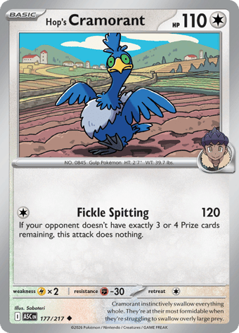 Hop's Cramorant Ascended Heroes Pokemon Card