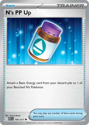 N's PP Up Ascended Heroes Pokemon Card
