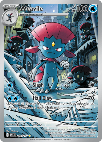 Weavile Ascended Heroes Pokemon Card