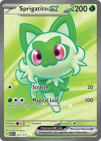 Sprigatito EX Ascended Heroes Pokemon Card