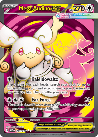 Mega Audino EX Ascended Heroes Pokemon Card