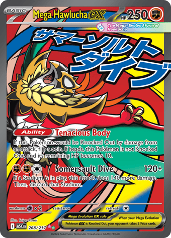 Mega Hawlucha EX Ascended Heroes Pokemon Card