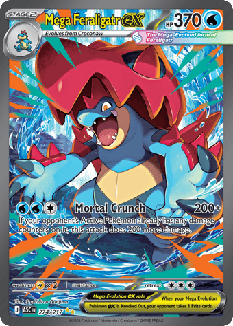 Mega Feraligatr EX Ascended Heroes Pokemon Card
