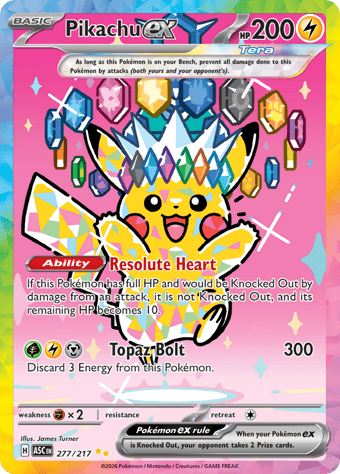 Pikachu EX Ascended Heroes Pokemon Card