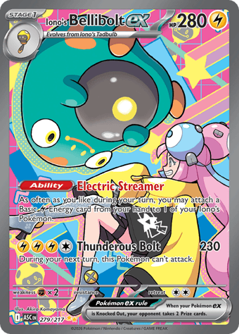Iono's Bellibolt EX Ascended Heroes Pokemon Card