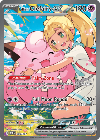 Lillie's Clefairy EX Ascended Heroes Pokemon Card