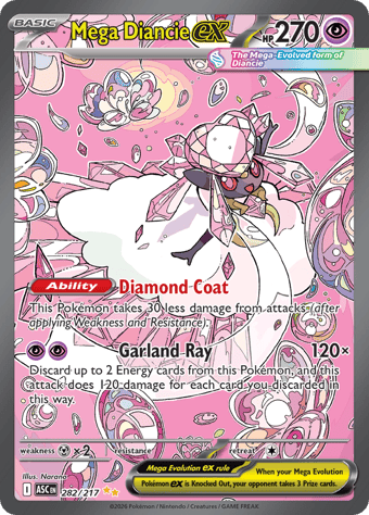 Mega Diancie EX Ascended Heroes Pokemon Card