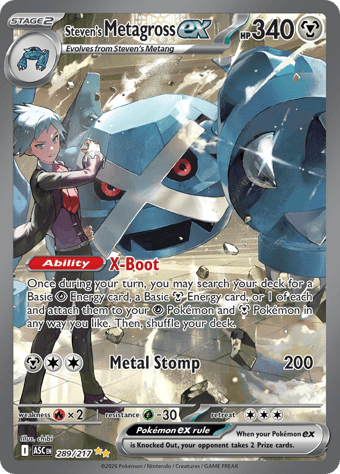 Steven's Metagross EX Ascended Heroes Pokemon Card