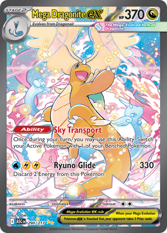 Mega Dragonite EX Ascended Heroes Pokemon Card