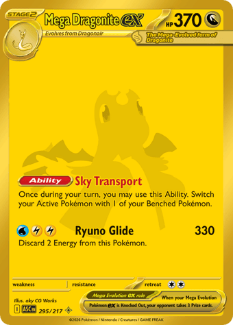 Mega Dragonite EX Ascended Heroes Pokemon Card