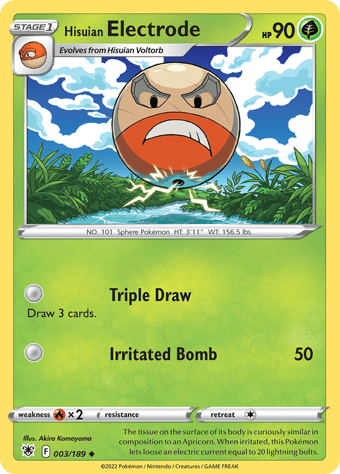 Hisuian Electrode Astral Radiance Pokemon Card