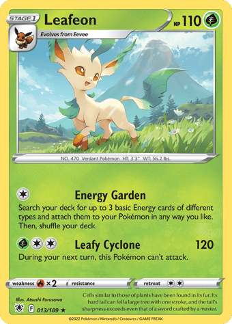 Leafeon Astral Radiance Pokemon Card
