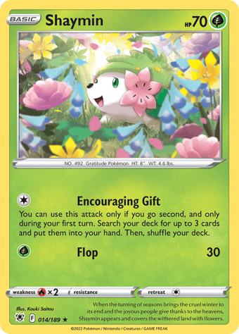 Shaymin Astral Radiance Pokemon Card