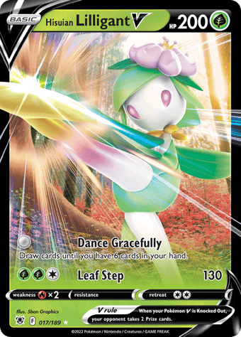 Hisuian Lilligant V Astral Radiance Pokemon Card