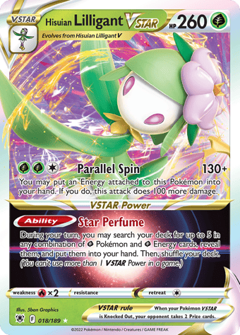 Hisuian Lilligant VSTAR Astral Radiance Pokemon Card